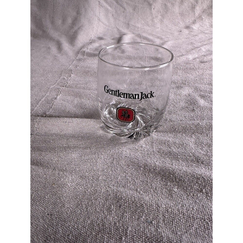 GENTLEMAN JACK Red Rider Tennessee Whiskey Rocks Glass Swirl Bottom (Red Tag)